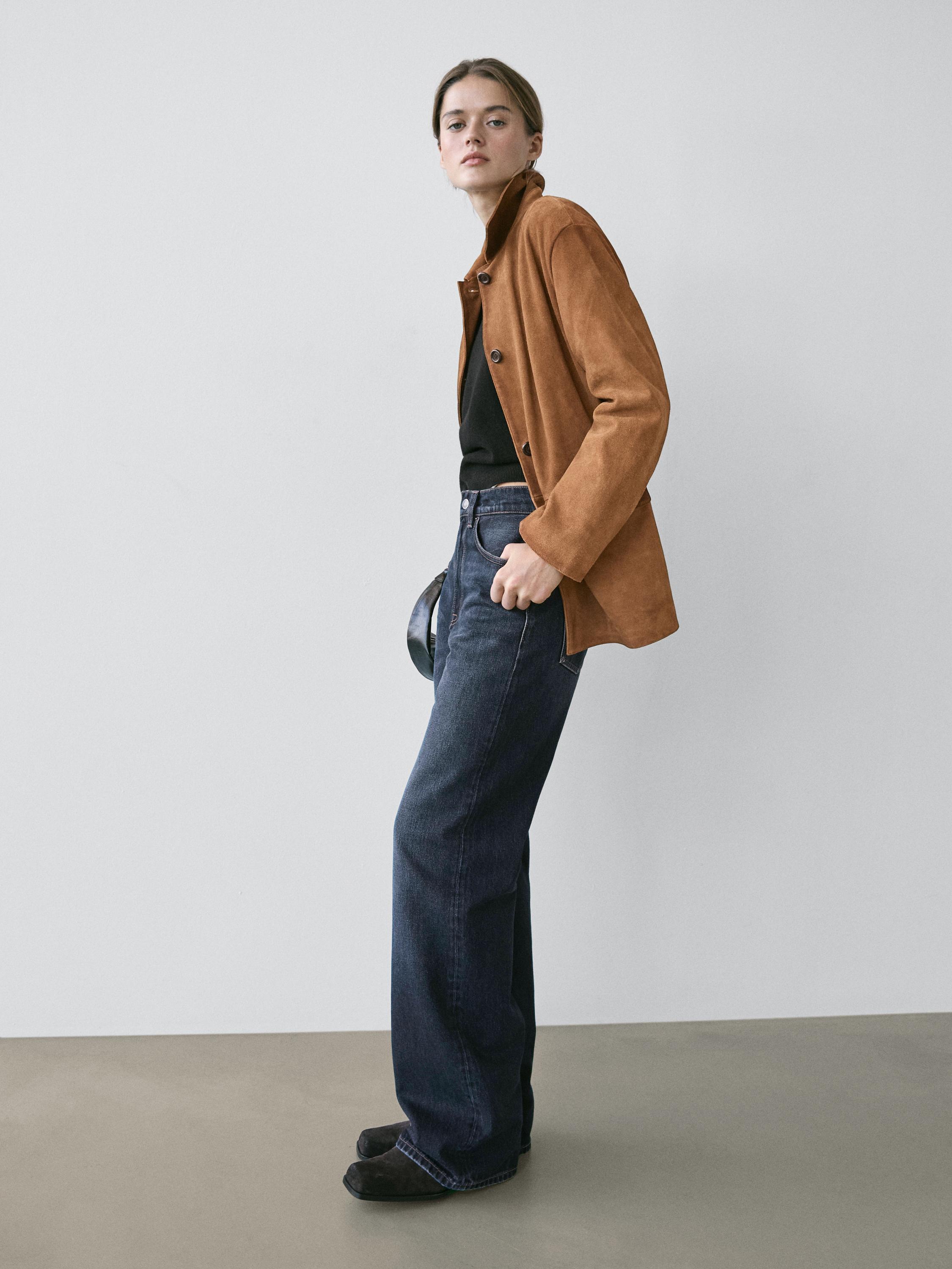 Jean wide leg taille haute